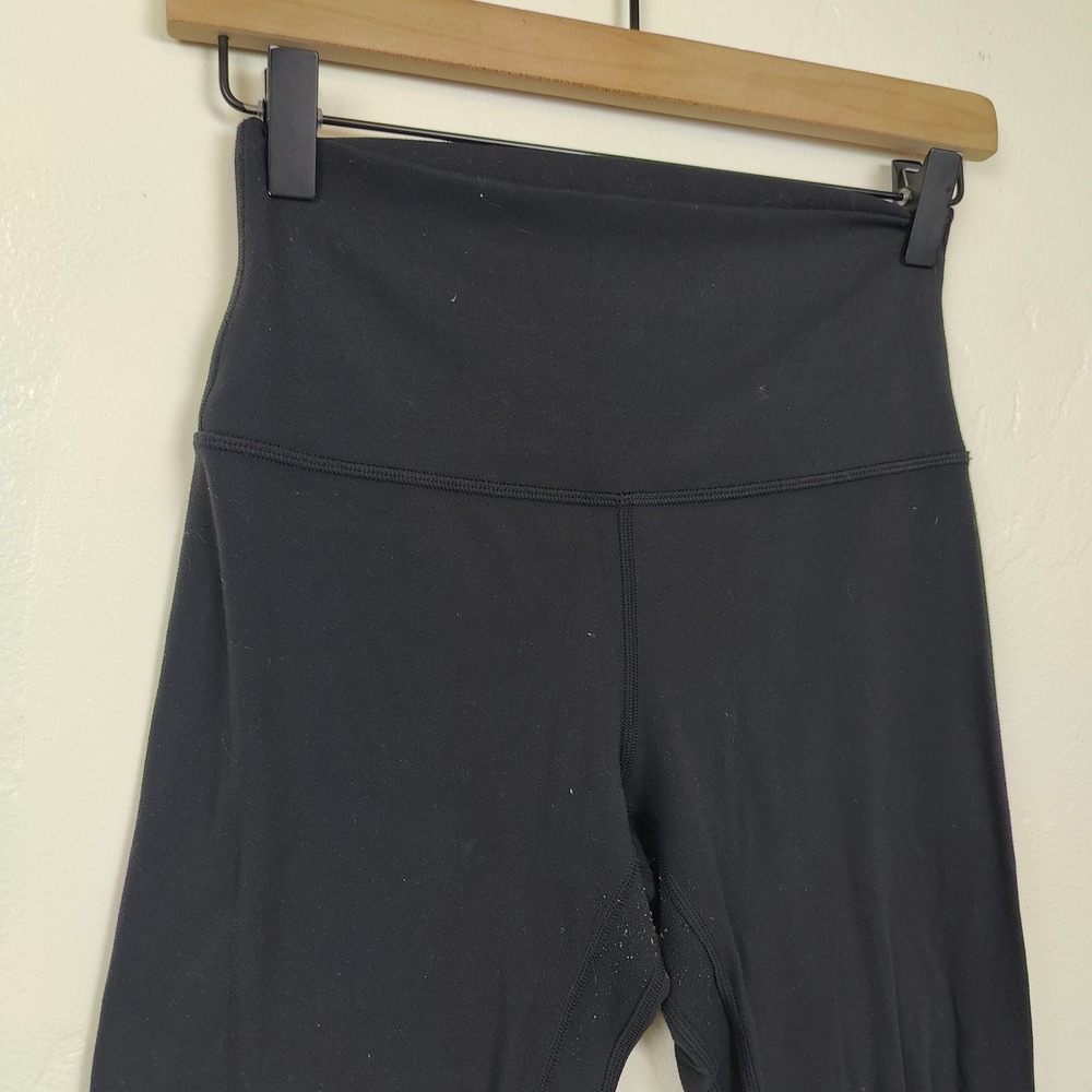Lululemon Align Crop Pants Womens 6 Black High Rise 21" Nulu Yoga Athleisure - Picture 3 of 8